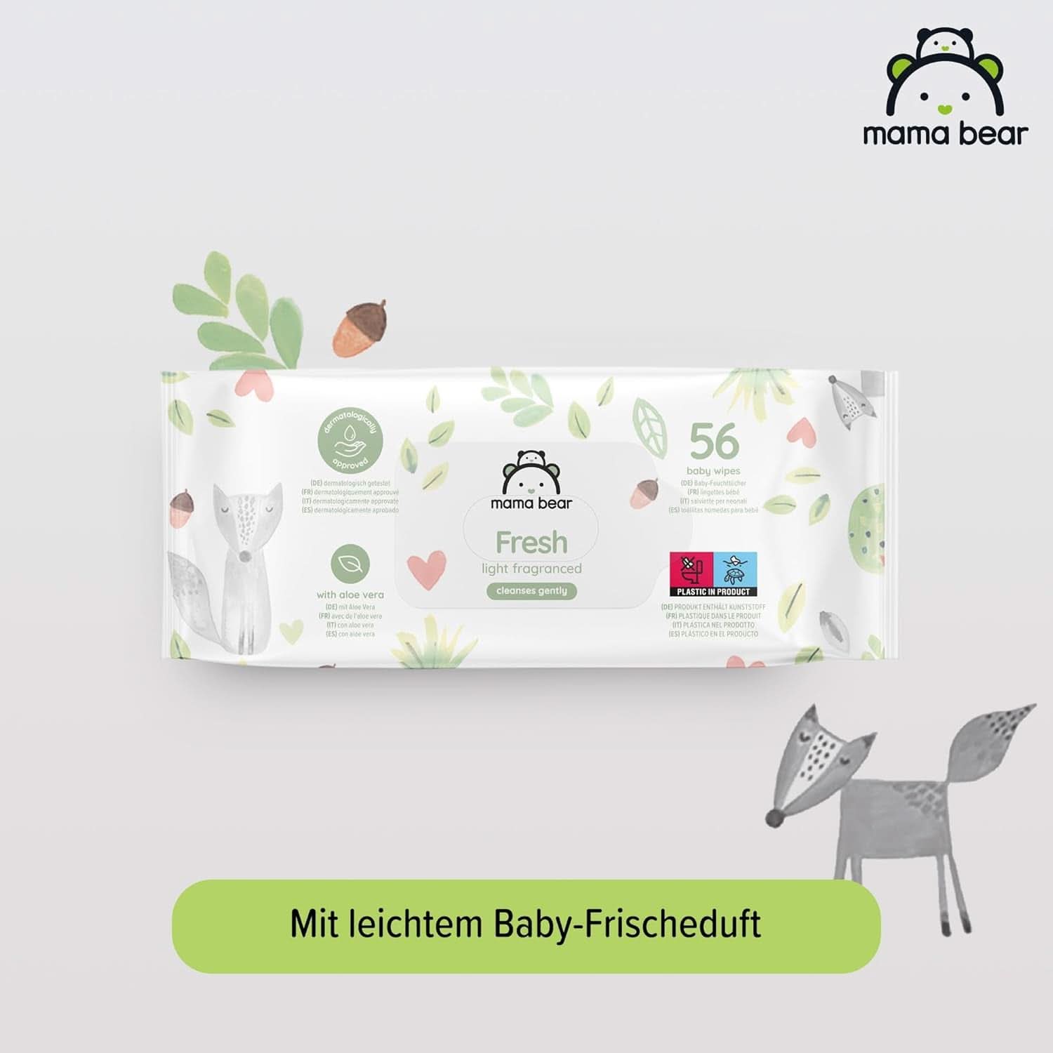 Chusteczki Fresh Baby z Aloe Vera Mama Bear Naty Shop