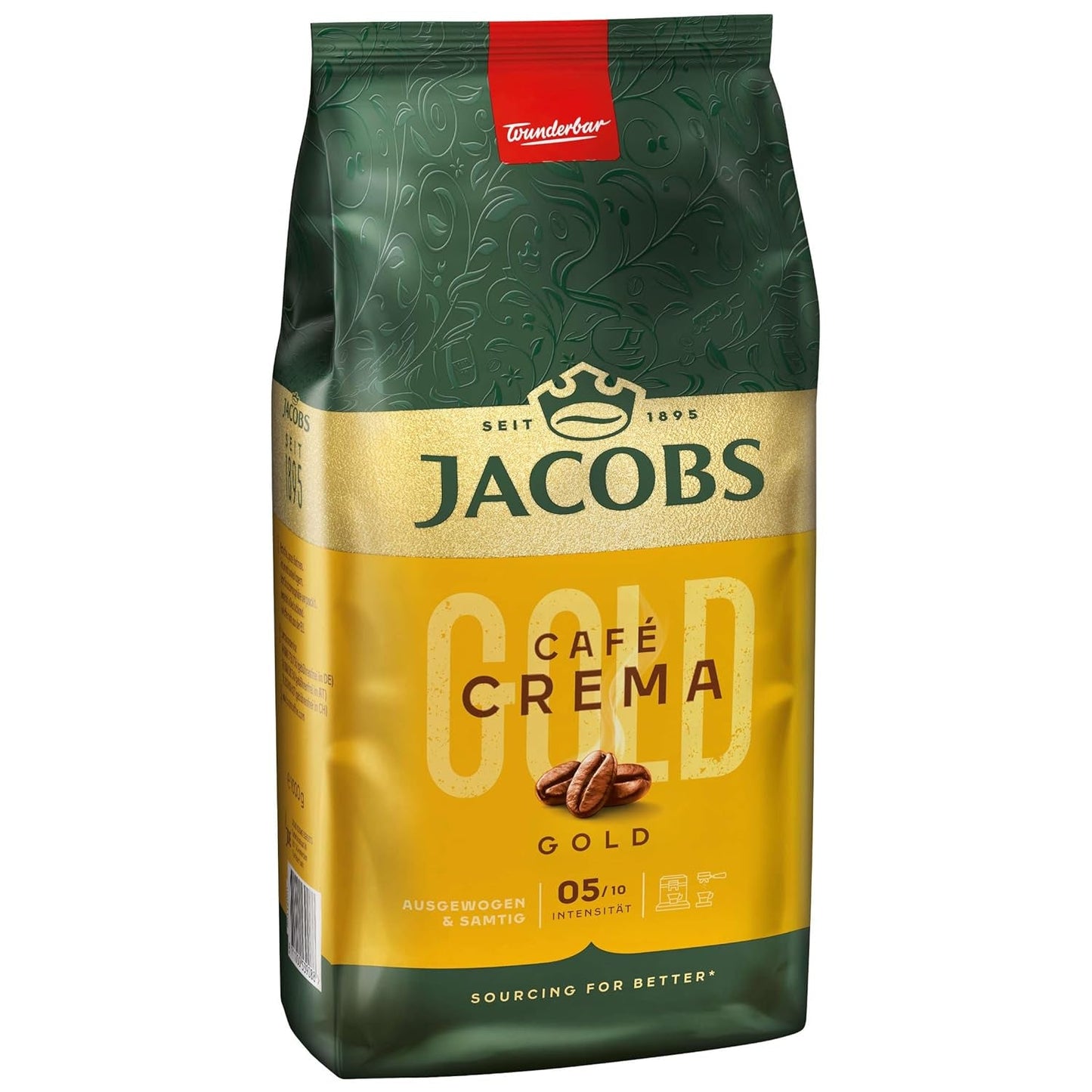 Jacobs Expert Roast Cafe Crema Gold, Kawa w całych ziarnach (4 x 1 kg)