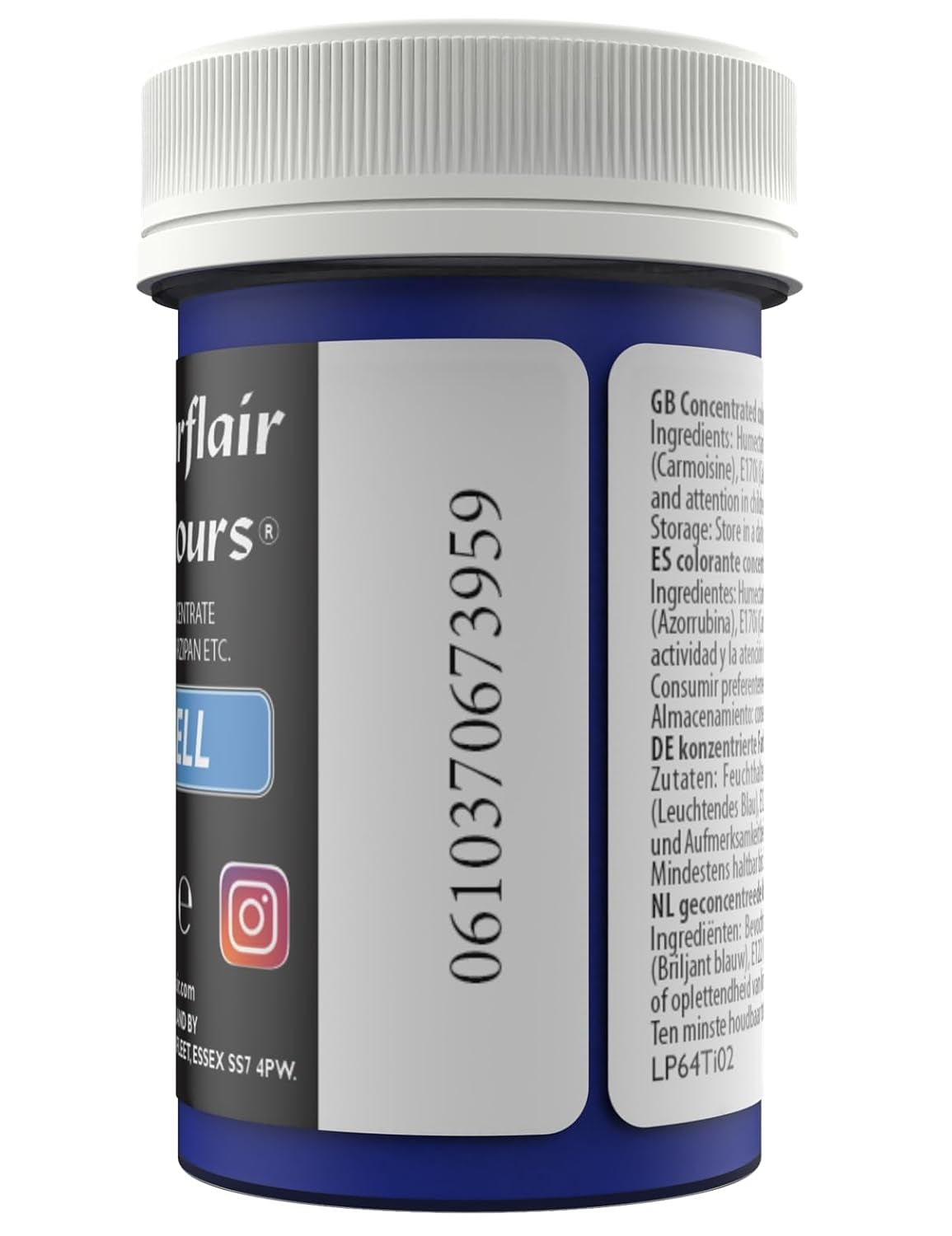 Sugarflair Pastelowy barwnik spożywczy do makaronów, Bell Blue, barwnik spożywczy do makaronów, kremówek i marcepanu, skoncentrowane barwniki Spectral - 25g