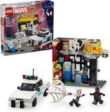 LEGO Marvel Spider-Verse: Miles Morales kontra. Spot — zestaw superbohaterów z samochodzikiem — 4 minifigurki i minimarket — prezent dla chłopców i dziewcząt w wieku od 9 lat 76311 Zestawy do budowania Besuche den LEGO-Store Default Title