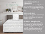 Podstawowy zestaw pościelowy Traumnacht Green składający się z kołdry na cały rok 135 x 200 cm + poduszki 80 x 80 cm, posiada certyfikat Oeko-Tex, wyprodukowany zgodnie z niemieckimi standardami jakości. Kołdry i kołdry Naty Shop