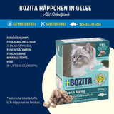 Bozita Tetra mokra karma z plamiakiem w galarecie - 6 x 370g bez zbóż, bez dodatku cukru i bez GMO karma dla kotów - zbilansowana, smaczna, z 7,5% białka i 5% tłuszczu