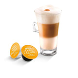 Latte Macchiato | 96 Kaffeekapseln i Latte Macchiato Karmel | 48 Kaffeekapseln | Mieszanka Arabiki Robusta | Feines Caramell Aroma und Leckerer Milchschaum