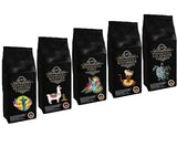 Zestaw do kawy Länder „Südamerika”, Kaffeebohnen frisch geröstet 5 x 500 g ganze Bohne