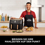 Ninja Foodi AF400EUCP MAX Dwustrefowa frytkownica powietrzna, frytkownica 9,5 l, 2 komory, ze szczypcami, powłoka nieprzywierająca Sprzęt AGD Naty Shop