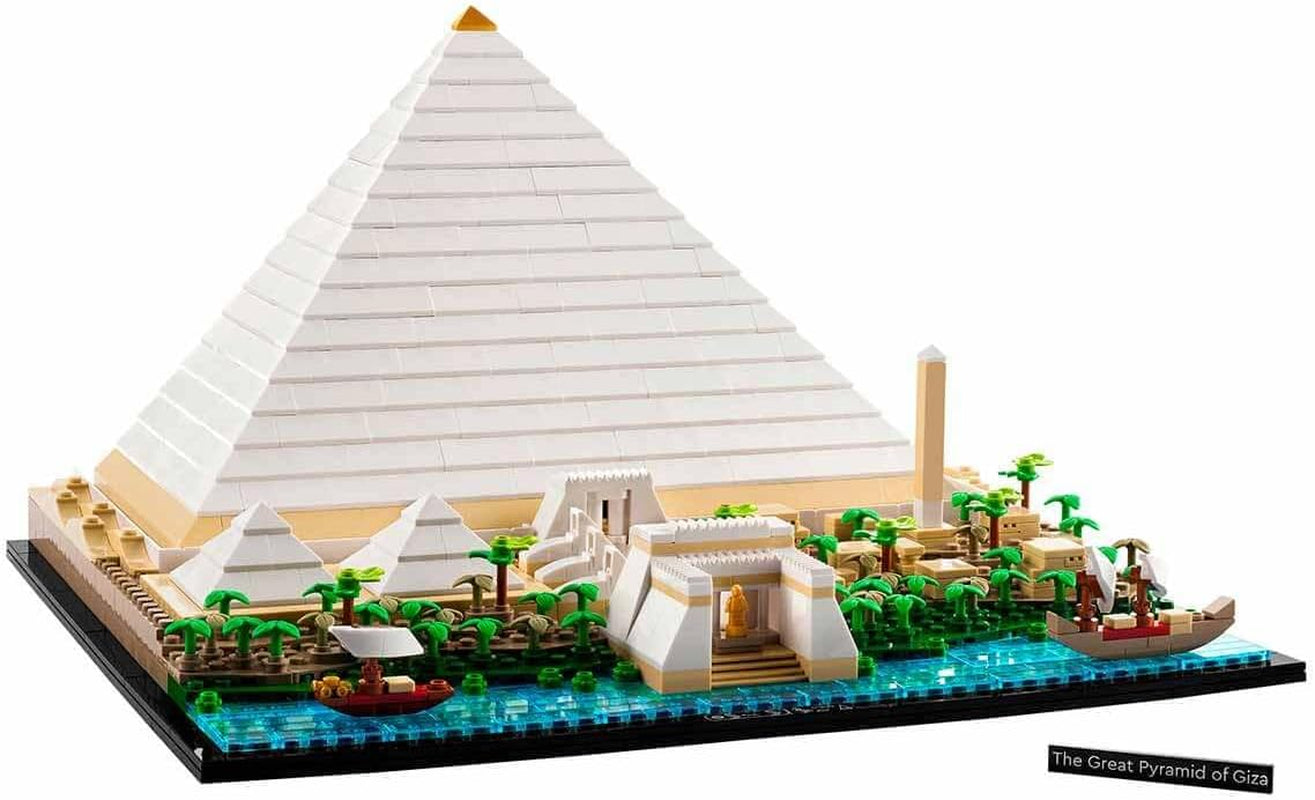 LEGO 21058 Architektura Zestaw do budowania Piramidy Cheopsa do rękodzieła jako kreatywne hobby, pomysł na prezent dla dorosłych, mężczyzn, kobiet, matki, ojca, aktywności twórczej, kolekcja znanych zabytków Zestawy do budowania Besuche den LEGO-Store