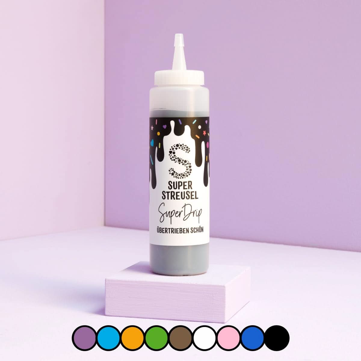 Super Drip Black Cake Glaze Cake Tops Chocolate 300 gramów Glazury i dekoracje Naty Shop Black