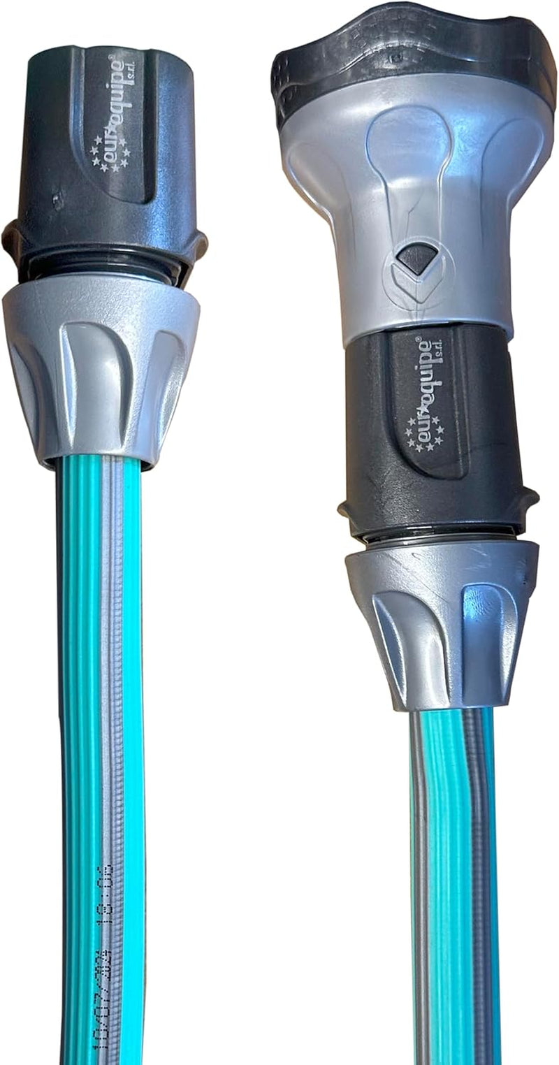 Wąż ogrodowy z możliwością przedłużenia do 7,5 m, 1/2" (12,5 mm), z główką prysznicową i 8 funkcjami, Idroeasy