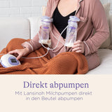 Lansinoh Muttermilchbeutel - 25 Stück - Zum Sicheren Aufbewahren Und Einfrieren Von Muttermilch - Hygienisch & Platzsparend Akcesoria Żywność i karmienie piersią Bebe Naty Shop