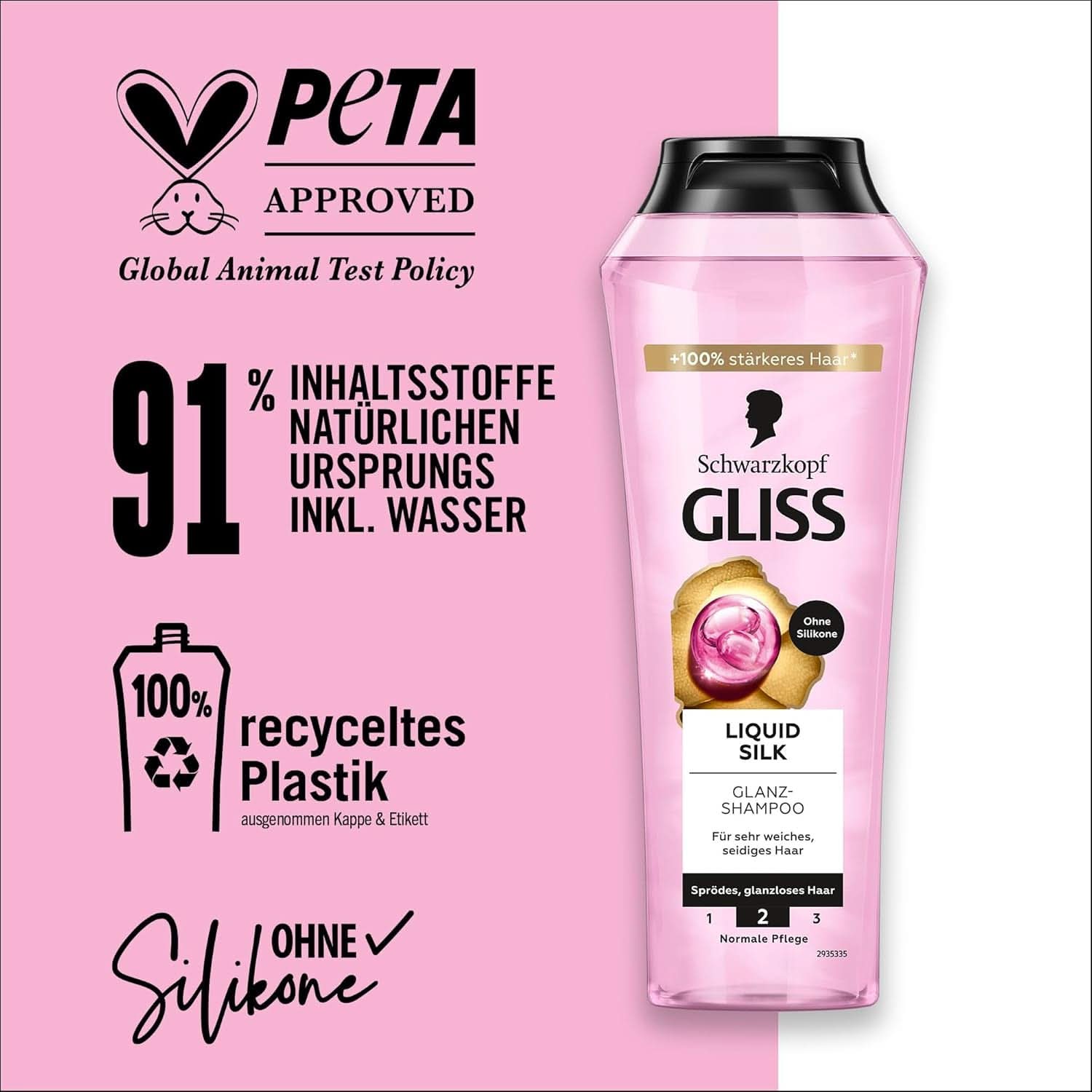 Gliss Szampon w płynie Jedwab (250 ml), do włosów delikatnych i matowych Prysznic i kąpiel Naty Shop