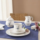 Kubek na mleko Villeroy & Boch Vieux Luxembourg, 300 ml, porcelana Premium, biały/niebieski, 1023410760, wielokolorowy