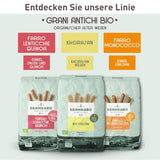 Organiczny makaron Penne Rigate N.91 - 500g z mąką orkiszową, mąką z soczewicy i mąką z komosy ryżowej - Bogaty w białko, źródło błonnika i białka