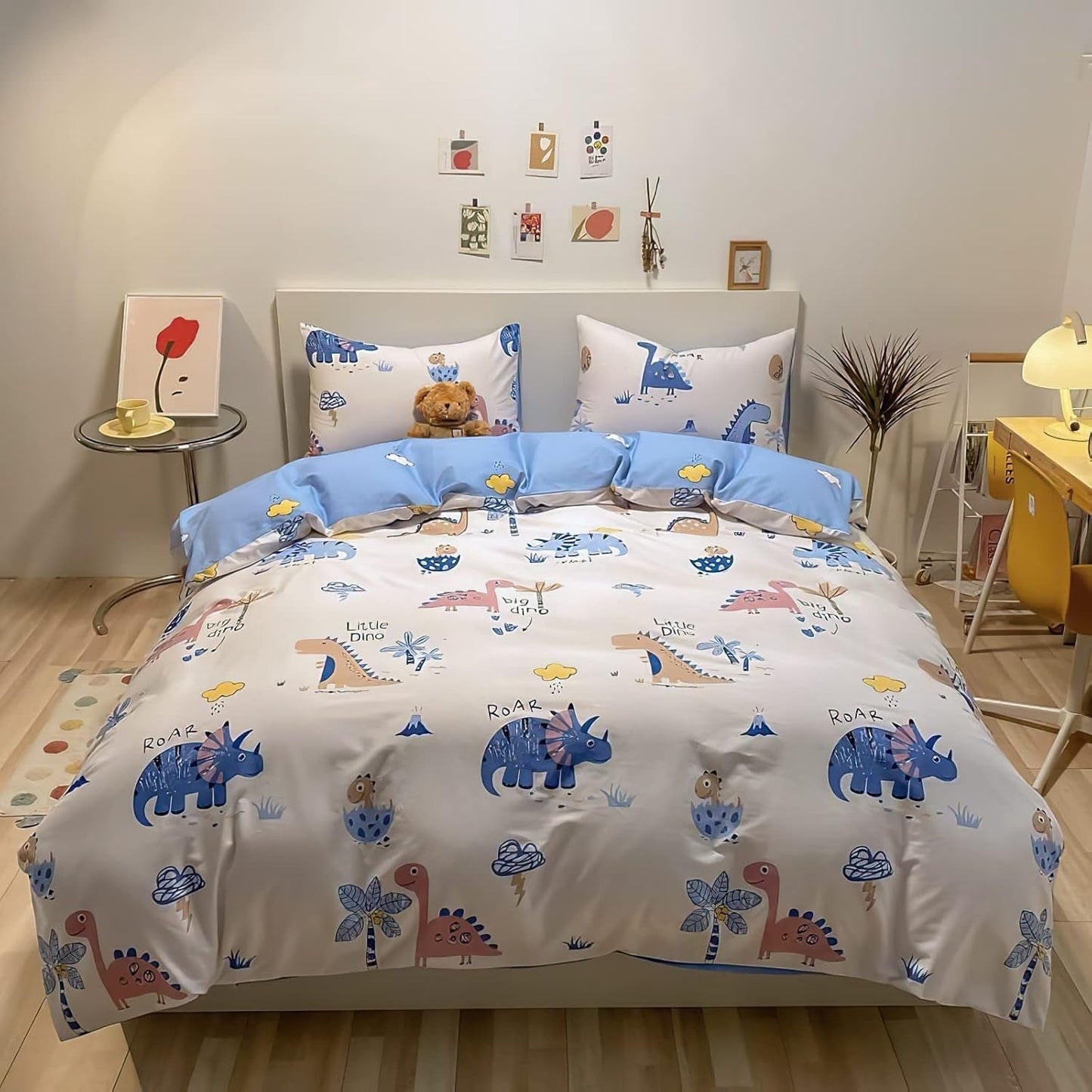 Pościel dla dzieci chłopięca w różne wzory, 100% bawełna Pościel - dziecięca Naty Shop Biała Z rysunkiem kredką 100 X 135 cm