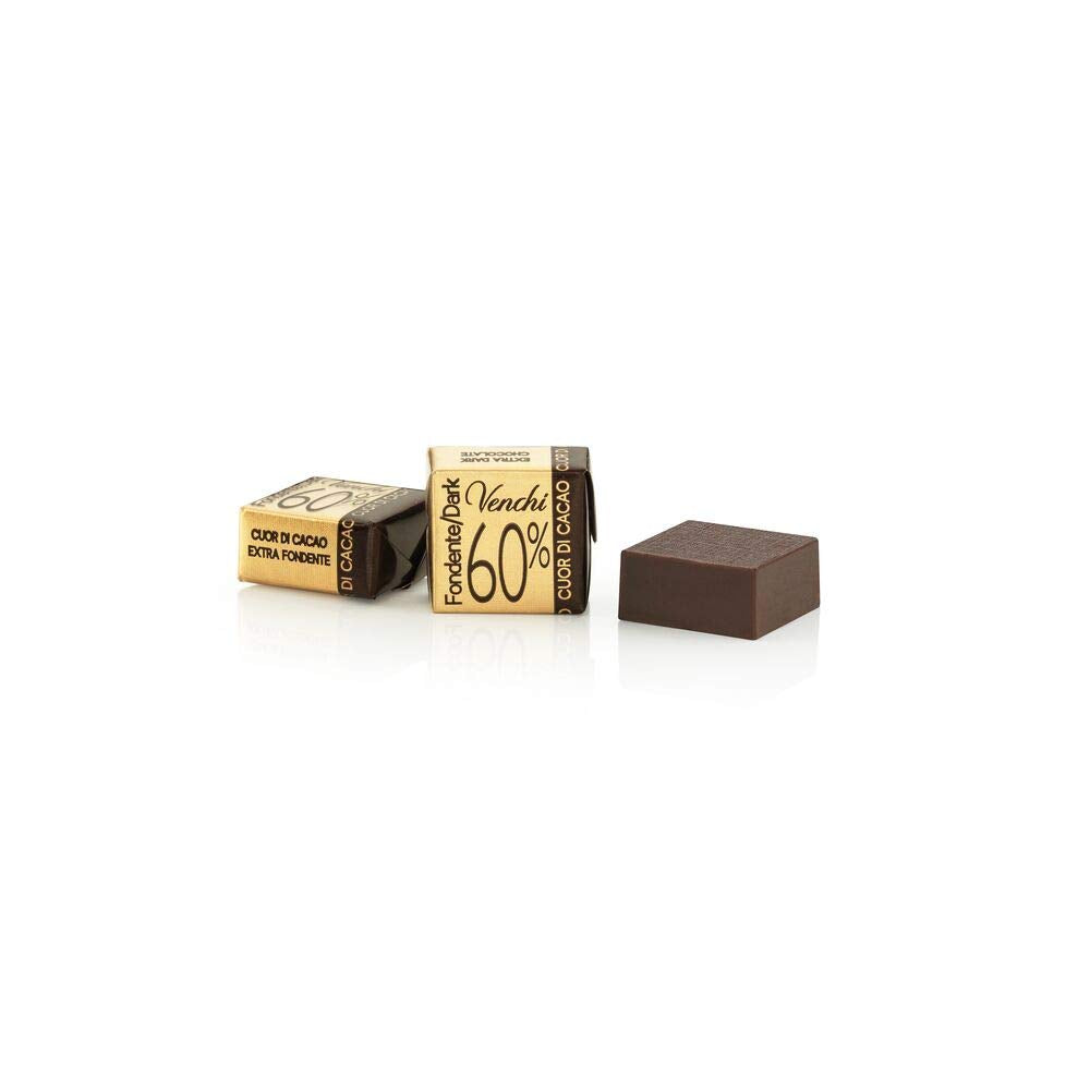 Venchi Cubotto z 60% czystej ciemnej czekolady w opakowaniu 1 kg - wegańskie, bezglutenowe