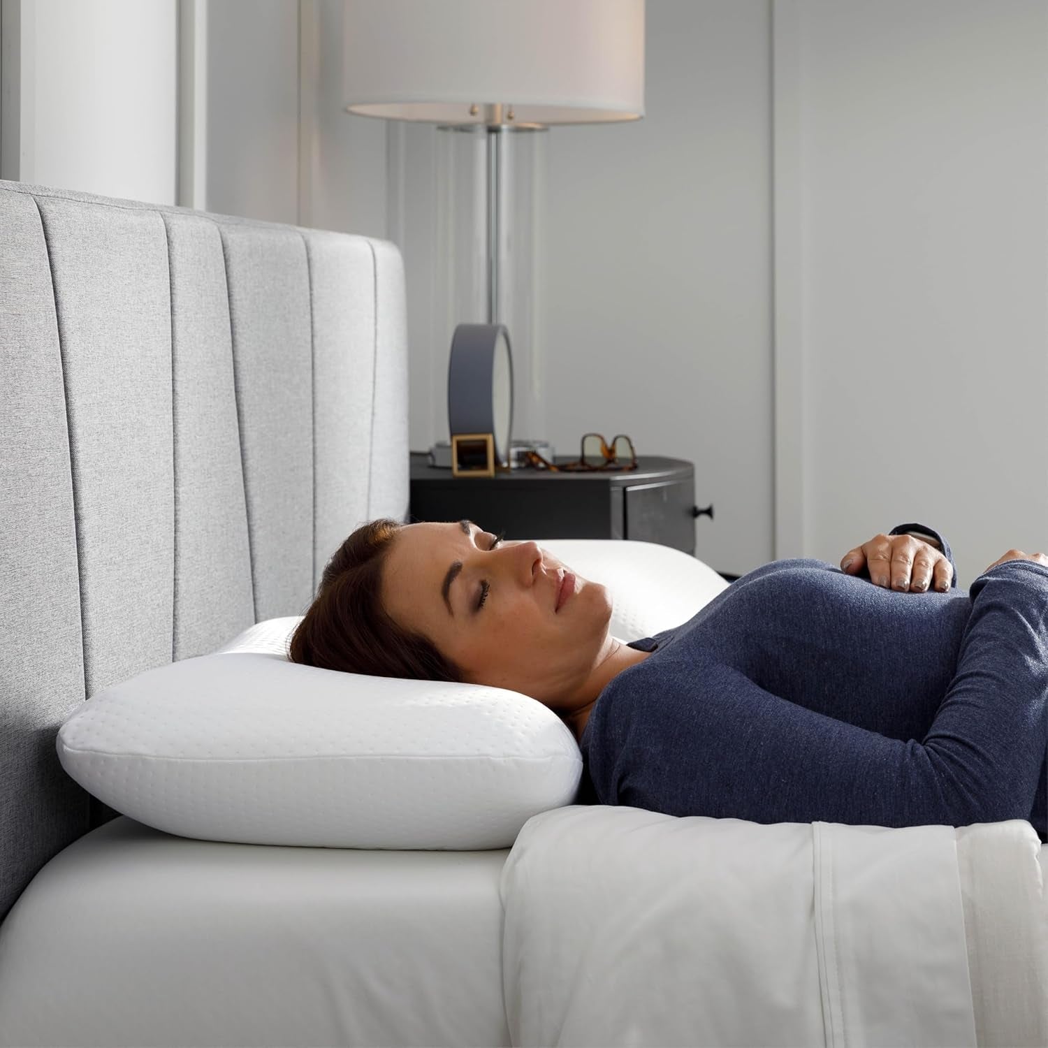 Poduszka TEMPUR-PEDIC Symfonia Z pianki memory, Luksusowa, Miękka, Standardowa, Biała Poduszki standardowe Naty Shop