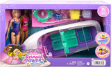 Barbie HHG60 – łódź motorowa syrena z 2 lalkami (blondynka/brunetka) i różnymi akcesoriami, zabawka dla dzieci w wieku od 3 lat