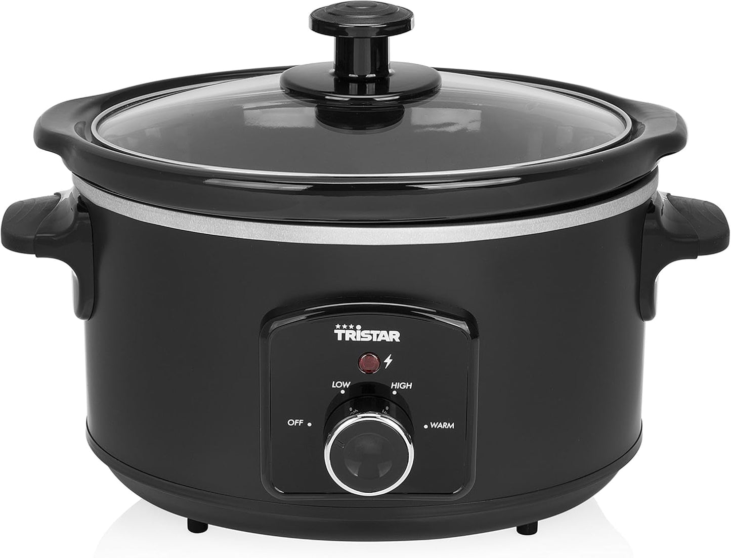 Wolnowar Tristar VS-3915, garnek ceramiczny ze stali nierdzewnej z 2 poziomami ogrzewania i funkcją utrzymywania ciepła, Wolnowar 3,5 l Naty Shop Manuelle Steuerung