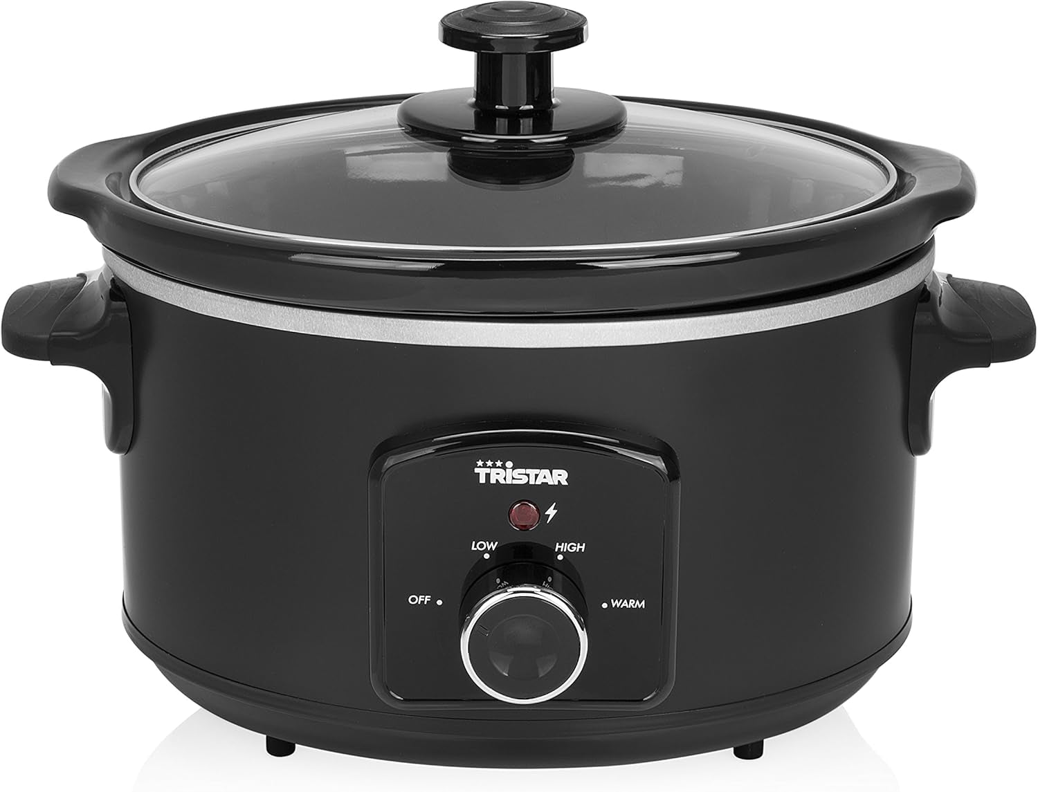 Wolnowar Tristar VS-3915, garnek ceramiczny ze stali nierdzewnej z 2 poziomami ogrzewania i funkcją utrzymywania ciepła, Wolnowar 3,5 l Naty Shop Manuelle Steuerung