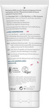Lavera, Żel pod prysznic z organicznym bambusem i guaraną, 3 w 1, do skóry, włosów i twarzy, 200 ml Pod prysznic i do kąpieli Naty Shop