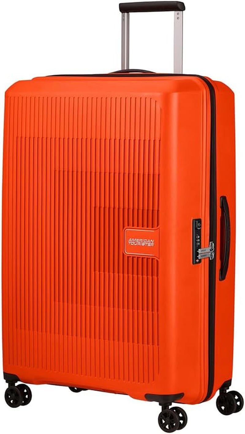 American Tourister Aerostep - Spinner L, Walizka z możliwością rozbudowy, 77 cm, 101,5/109 L, Pomarańczowa (Jasna Pomarańcza) Bagaż i sprzęt podróżny Naty Shop