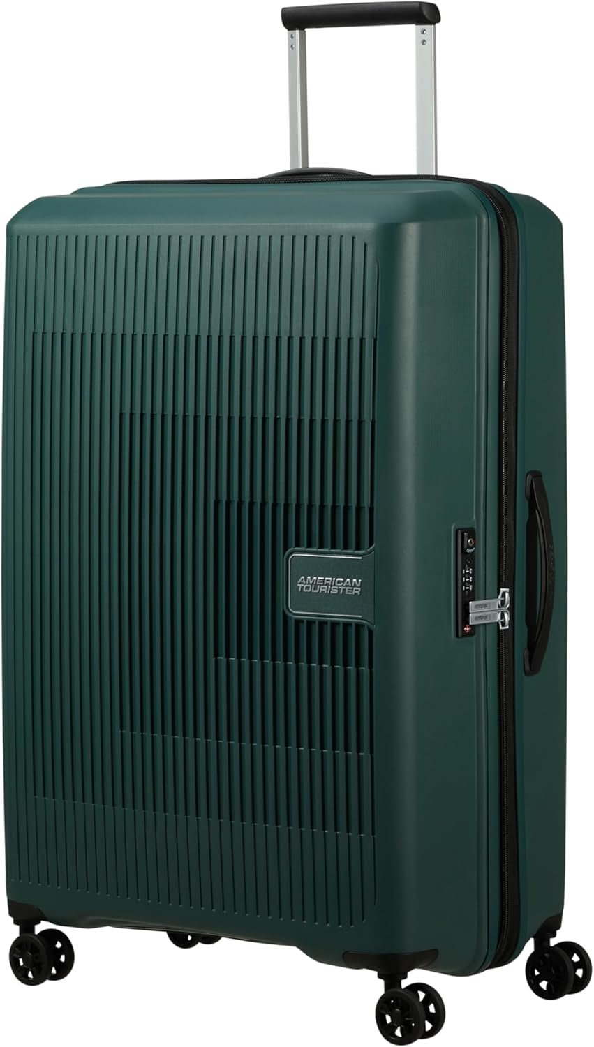 American Tourister Aerostep - Spinner L, rozkładana walizka, 77 cm, 101,5/109 L, pomarańczowa (jasnopomarańczowa) Bagaż i sprzęt podróżny Naty Shop Green (Dark Forest) L (77 cm - 101,5/109 L)