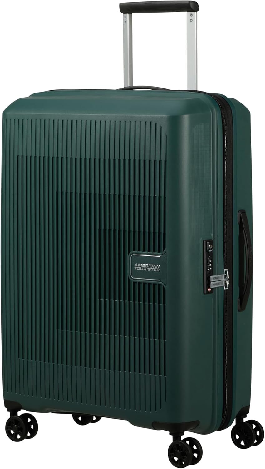 American Tourister Aerostep - Spinner L, Walizka z możliwością rozbudowy, 77 cm, 101,5/109 L, Pomarańczowa (Jasny Pomarańcz) - Naty Shop