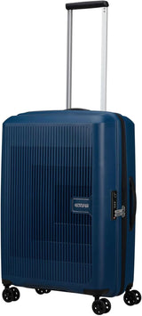 American Tourister Aerostep - Spinner L, rozkładana walizka, 77 cm, 101,5/109 L, pomarańczowa (jasno pomarańczowa) Bagaż i sprzęt podróżny Naty Shop Blue (granatowy) M (67 Cm - 66,5/72,5 L)