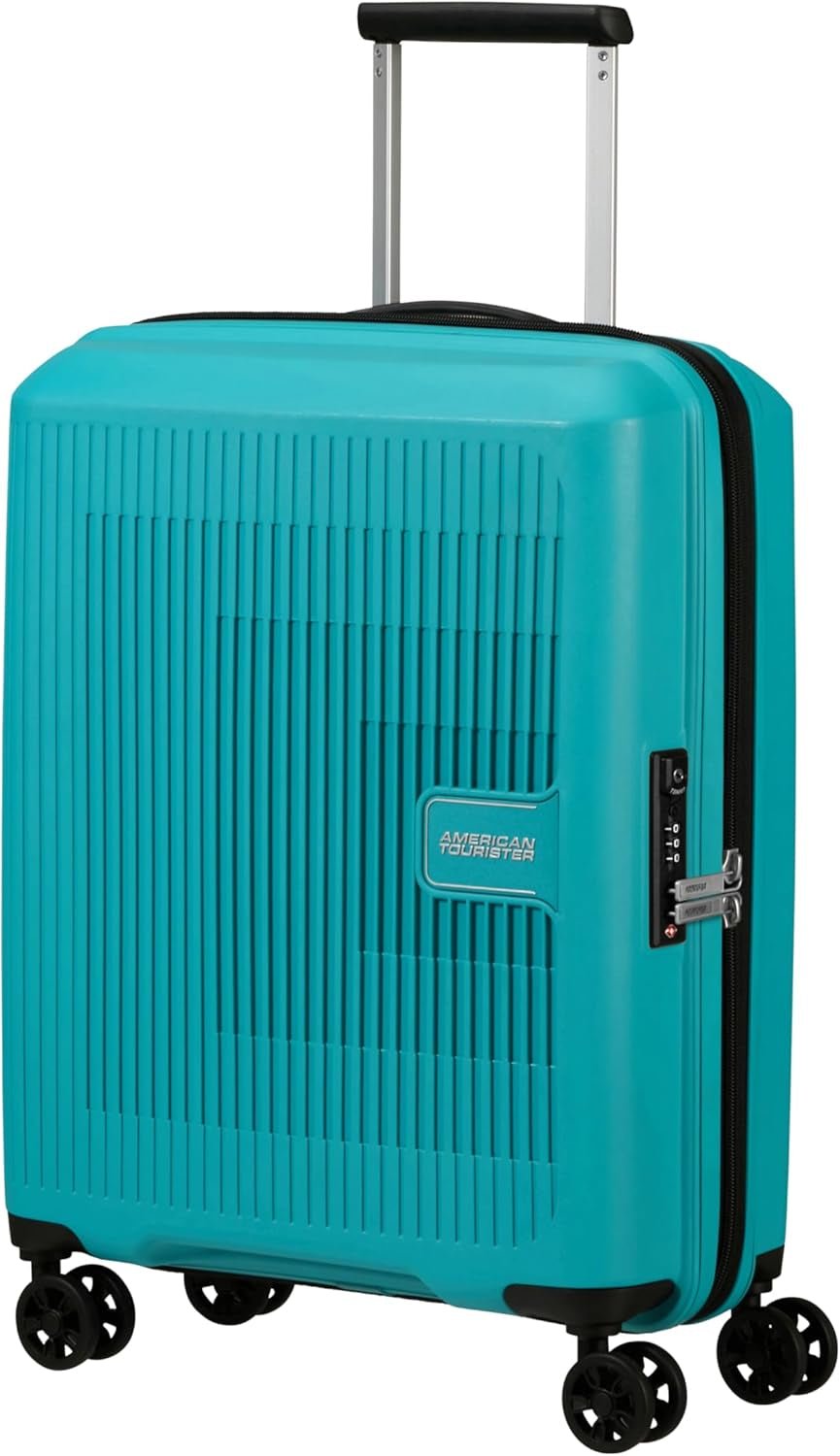 American Tourister Aerostep - Spinner L, rozkładana walizka, 77 cm, 101,5/109 L, pomarańczowa (jasnopomarańczowa) Bagaż i sprzęt podróżny Naty Shop Turkusowy (Tone Turkusowy) S (55 Cm - 36/40 L)