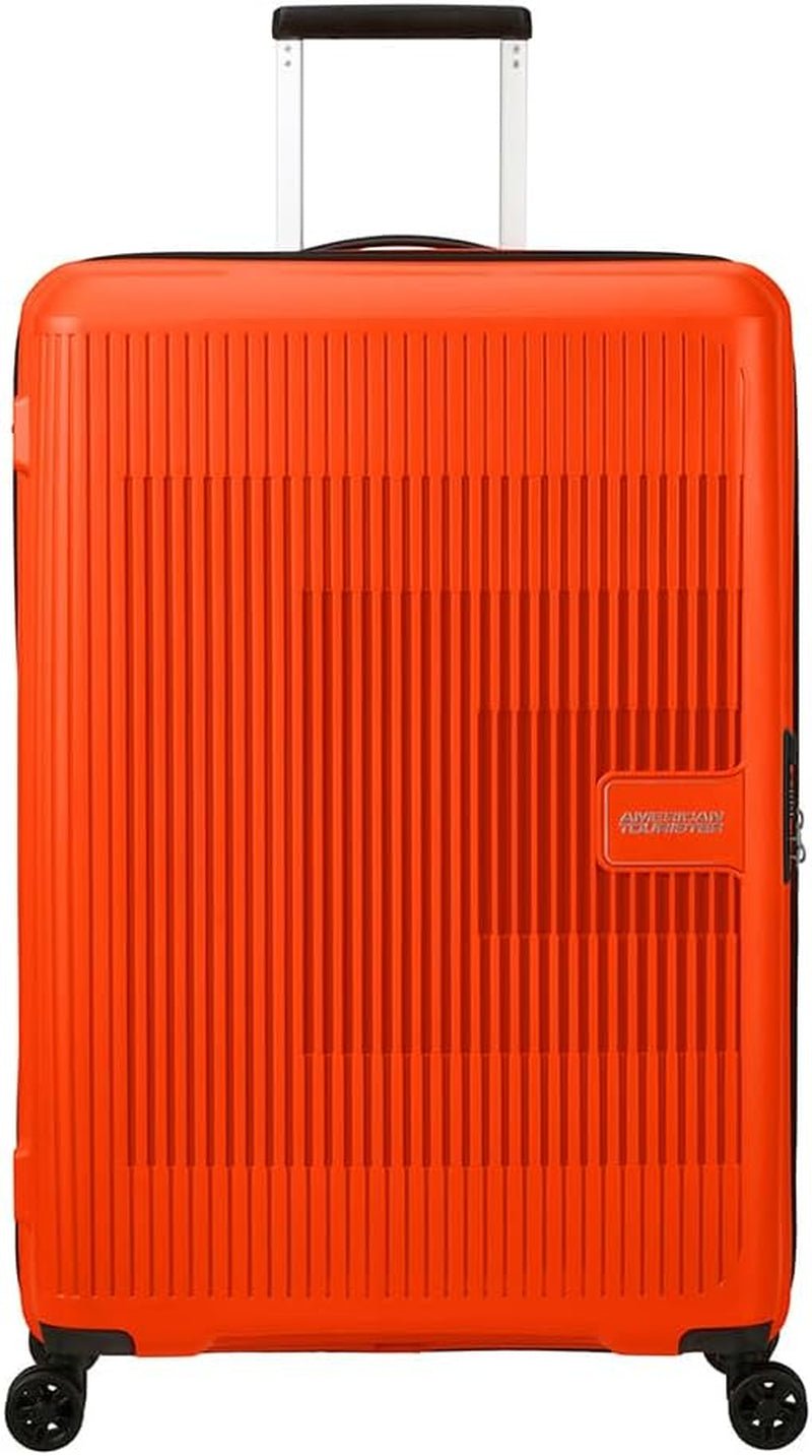 American Tourister Aerostep - Spinner L, Walizka z możliwością rozbudowy, 77 cm, 101,5/109 L, Pomarańczowa (Jasny Pomarańcz) Bagaż i sprzęt podróżny Naty Shop Pomarańczowy (Jasny Pomarańcz) L (77 cm - 101,5/109 L)