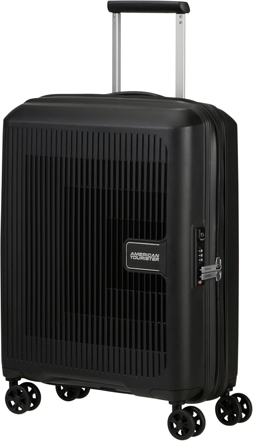 American Tourister Aerostep - Spinner L, rozkładana walizka, 77 cm, 101,5/109 L, pomarańczowa (jasnopomarańczowa) Bagaż i sprzęt podróżny Naty Shop Czarny (czarny) S (55 Cm - 36/40 L)