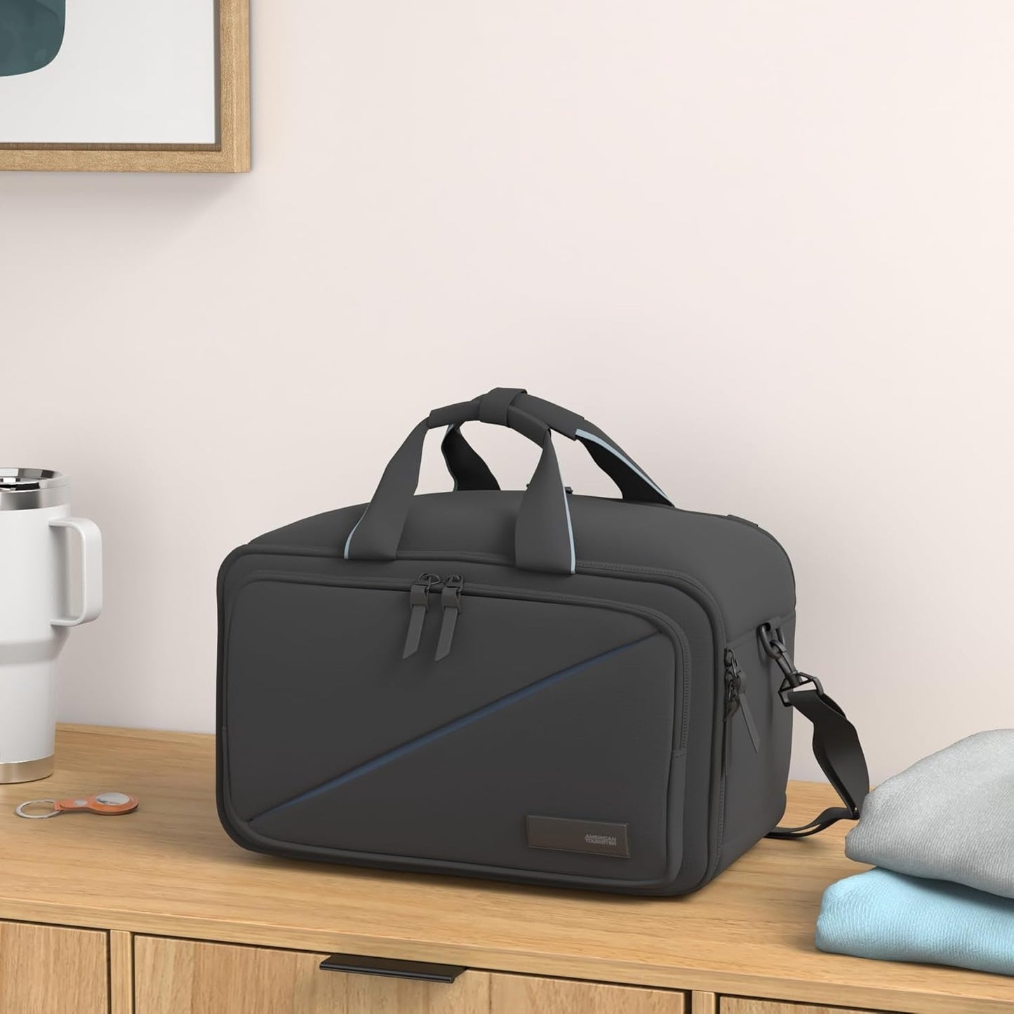 American Tourister Take2Cabin - Trójstronna torba podróżna Ryanair, 40 cm, 25 L, czarna (czarna) Bagaż i sprzęt podróżny Naty Shop