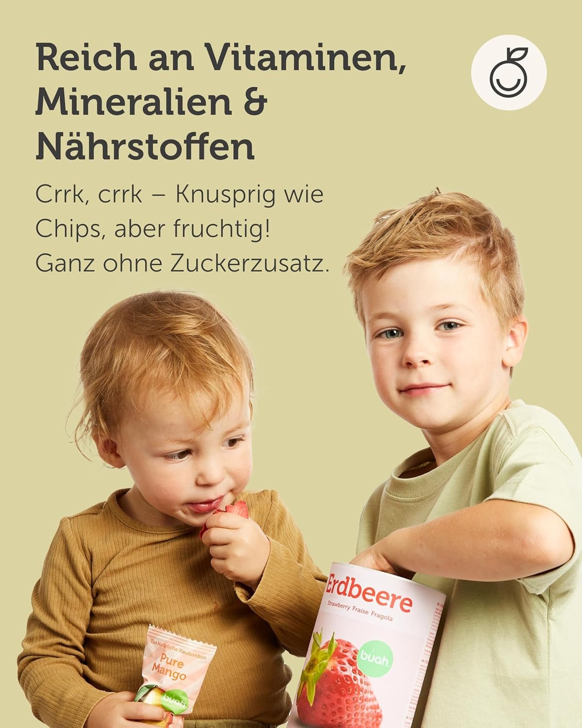 Liofilizowana mieszanka owocowa BUAH® | Liofilizowane ananasy, banany, jabłka i kokosy bez dodatku cukru | 100% owoców | Wegańskie, bezglutenowe, bez laktozy (192g) Produkty suszone Naty Shop