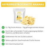 Ananas liofilizowany 250g, duże kawałki, owoce liofilizowane w plasterkach, niesłodzone, owocowe kawałki ananasa, ananas suszony Produkty suszone Naty Shop