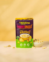 Ananas liofilizowany BITS 100g duże kawałki do smoothie, musli, polewy do owsianki - owoce liofilizowane bez dodatku cukru - ananas suszony - owoce od NutriPur Produkty odwodnione Naty Shop