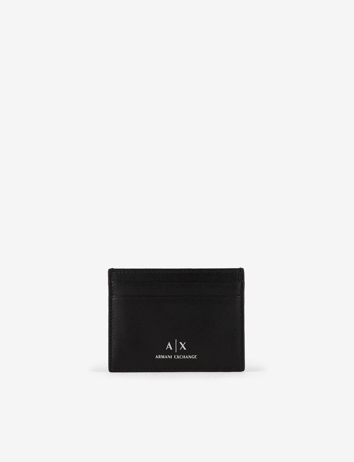 Akcesoria podróżne z gładkiej skóry Armani Exchange – etui na karty, czarny portfel męski Naty Shop