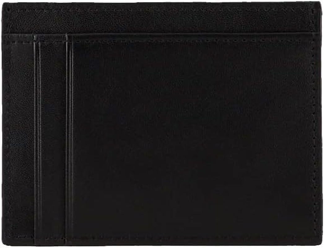 Armani Exchange Męskie logo Gładka skóra Akcesoria podróżne Pokrowiec na etui Czarny Naty Shop Męski portfel Czarny S