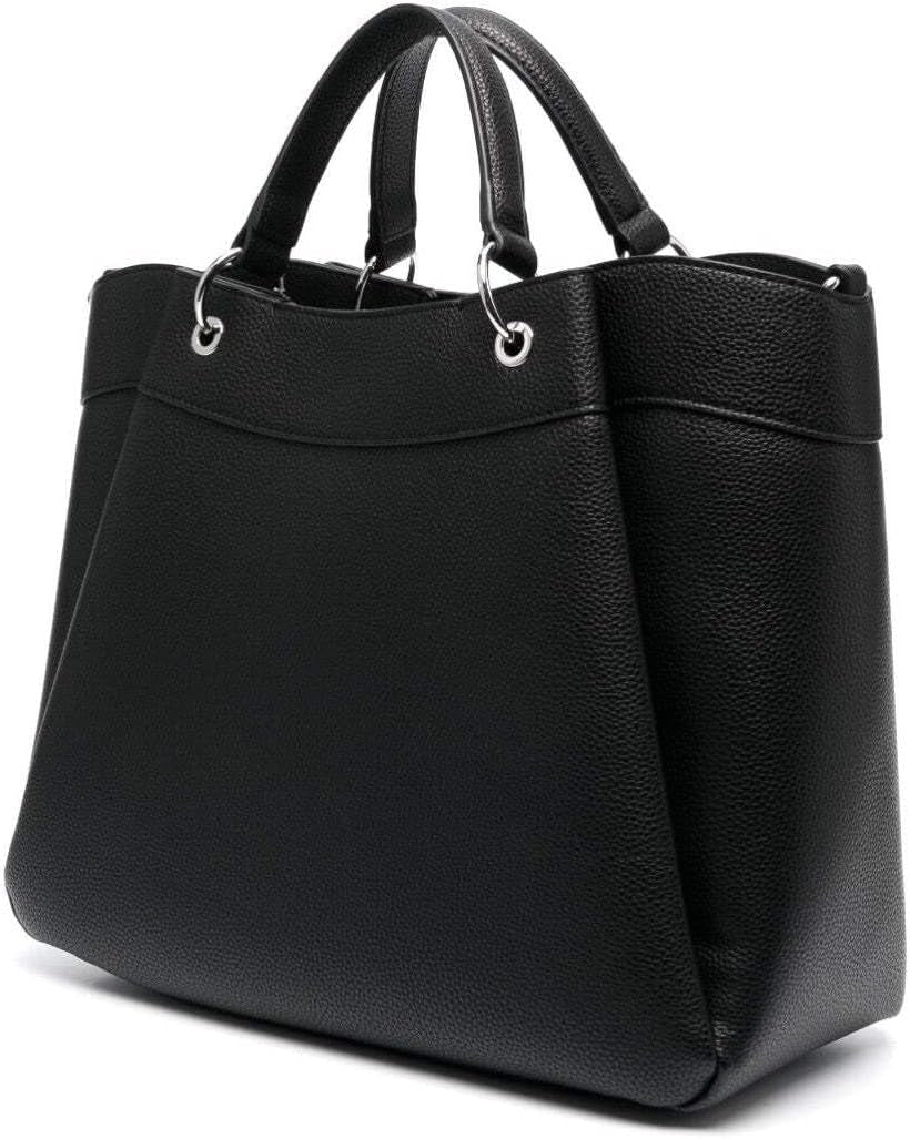 Armani Exchange Essential dla kobiet, fala, srebrne nadrukowane logo Zakupy L Damskie torby Naty Shop