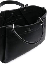 Armani Exchange Essential dla kobiet, fala, srebrne nadrukowane logo Torby na zakupy L Damskie Naty Shop czarne