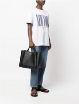 Armani Exchange Essential dla kobiet, fala, srebrne nadrukowane logo Zakupy L Damskie torby Naty Shop