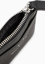 Armani Exchange mały damski zatrzaskowy pasek kredytowy akcesoria podróżne-etui na karty w kopertach, czarny portfel damski Naty Shop