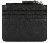 Armani Exchange mały damski zatrzaskowy pasek kredytowy akcesoria podróżne-etui na karty w kopertach, czarny portfel damski Naty Shop