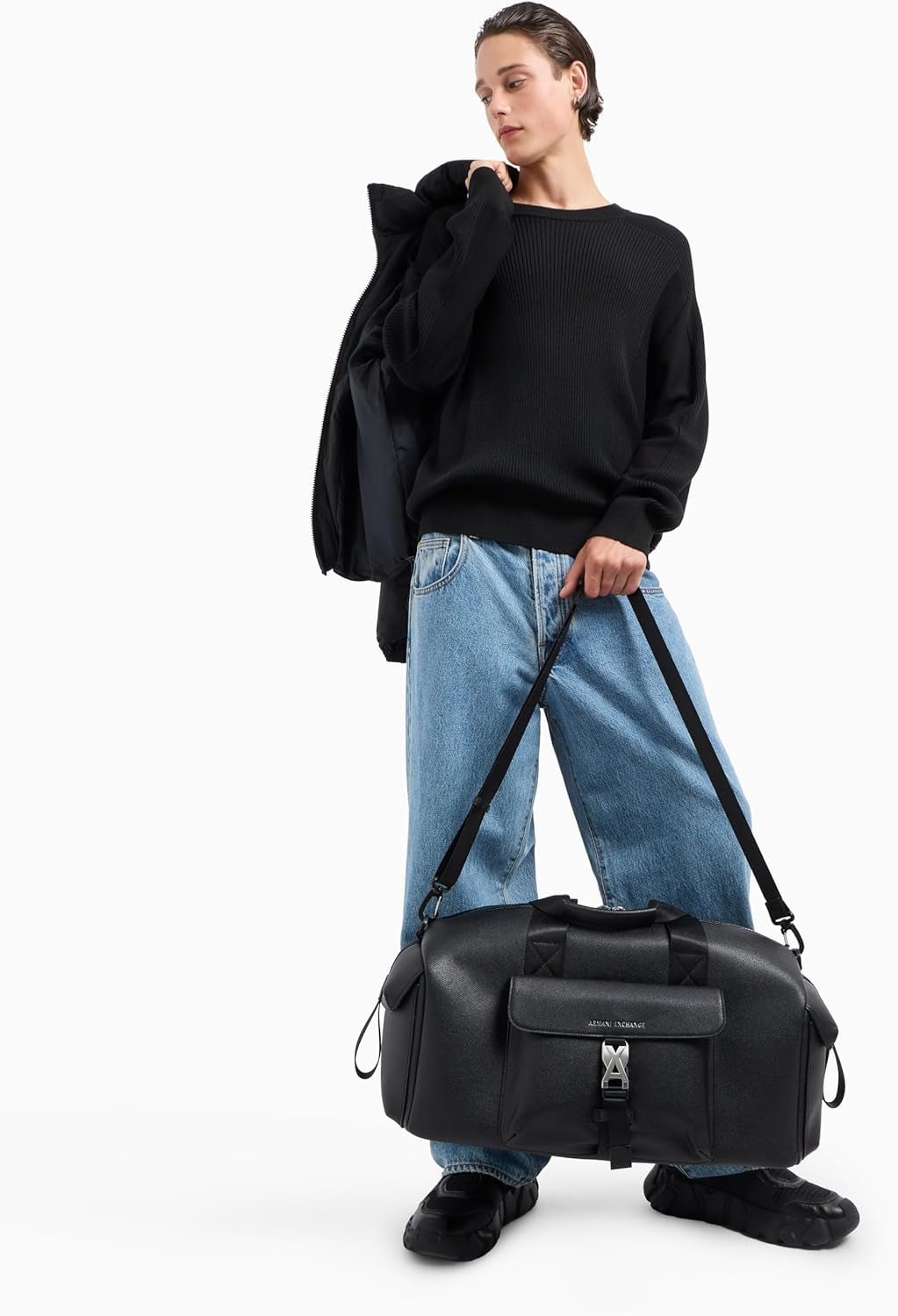 Męska torba podróżna Armani Exchange Matthew Trwała torba podróżna Axe Tuc Bagaże i sprzęt podróżny Naty Shop