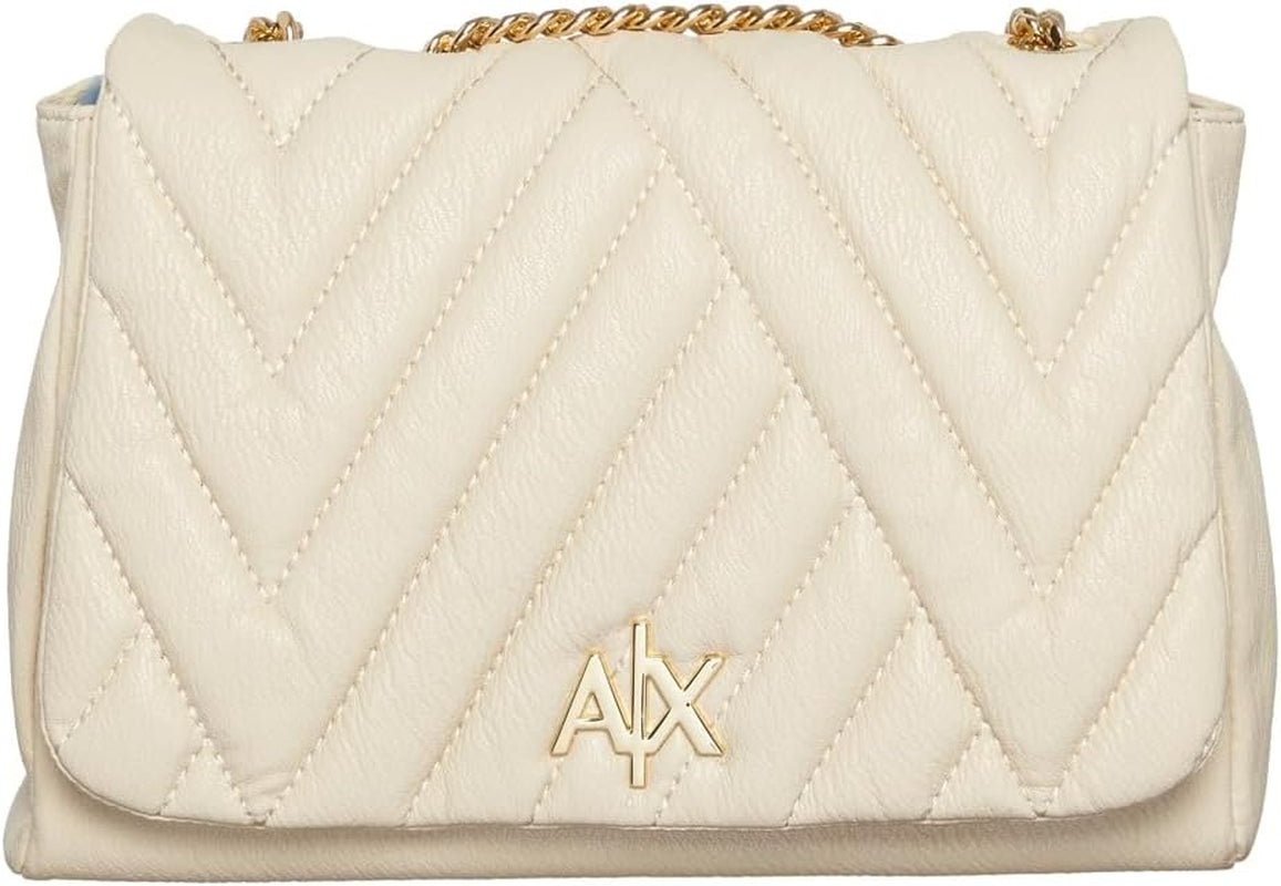 Armani Exchange Margareth Łańcuchowe paski na ramię Miękkie w dotyku torby Crossbody Średnie damskie Naty Shop Dusty Earth