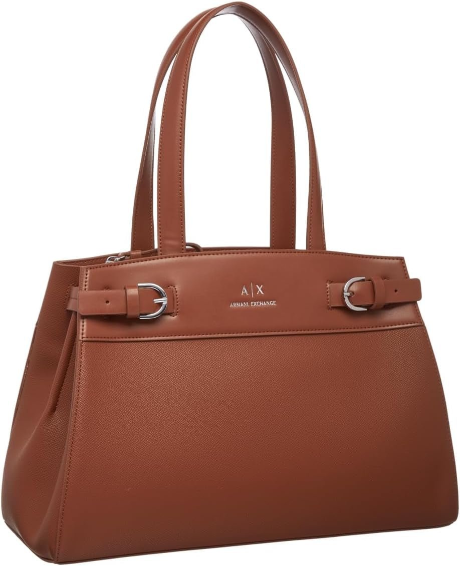 Armani Exchange Women's Essential, Milano 91, Double Bucke L Tote Bag Damskie torby Naty Shop