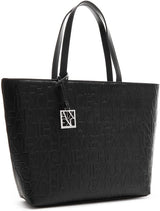 Damska torebka Armani Exchange Liz - otwarta średnia torebka na zakupy, Nero czarna, 28x11x40 cm (dł. x wys.) EU Torby damskie Naty Shop