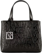 Armani Exchange Damskie Liz Małe otwarte torby na zakupy Damskie Naty Shop Patent Black S