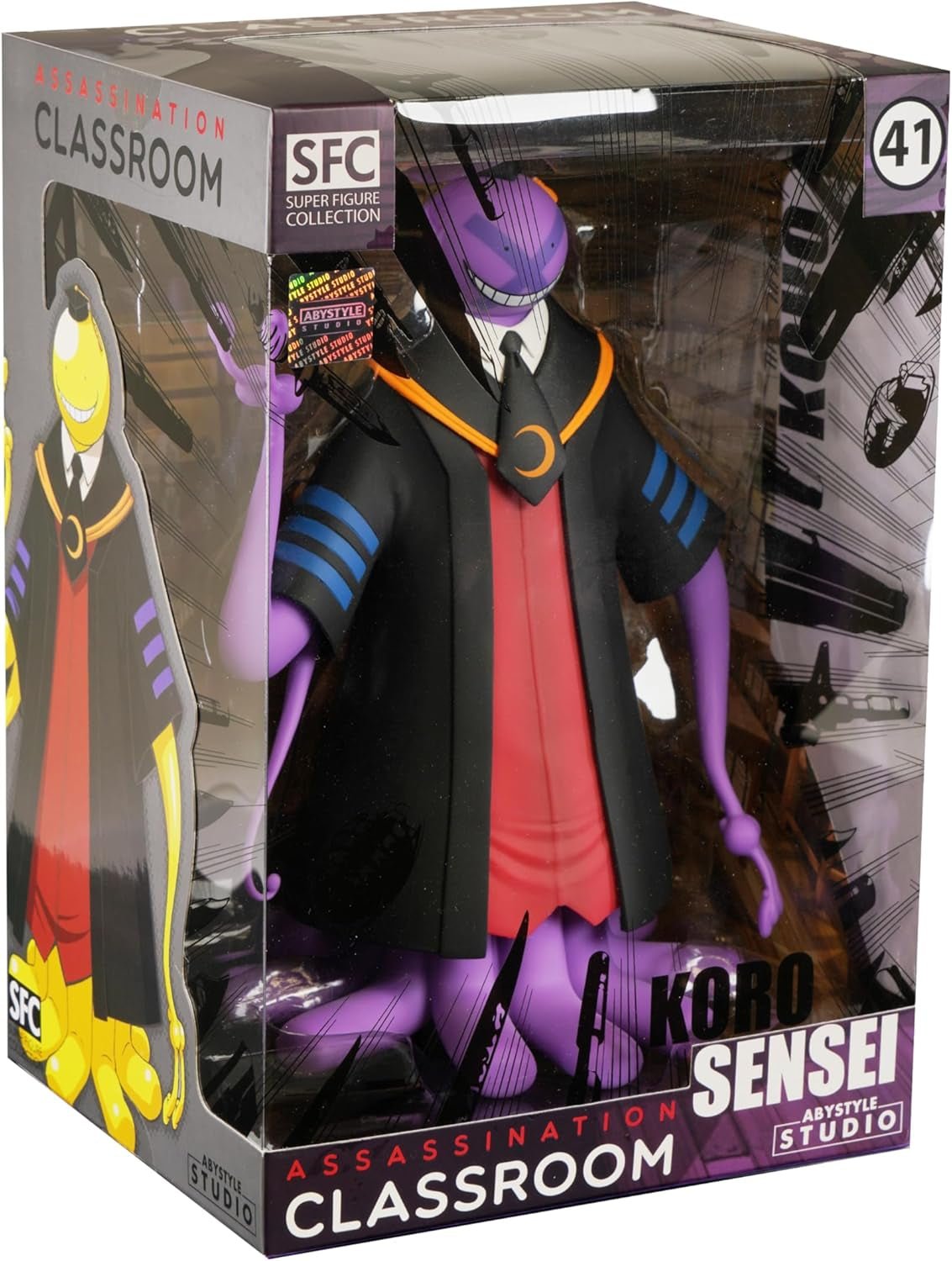 Zabójstwo Klasa Fioletowy Koro Sensei SFC PCV Figurka kolekcjonerska 7,8 cala Wysokość Anime i statua rękawa Wystrój domu Sypialnia Biuro Prezent Posągi i rzeźby Naty Shop