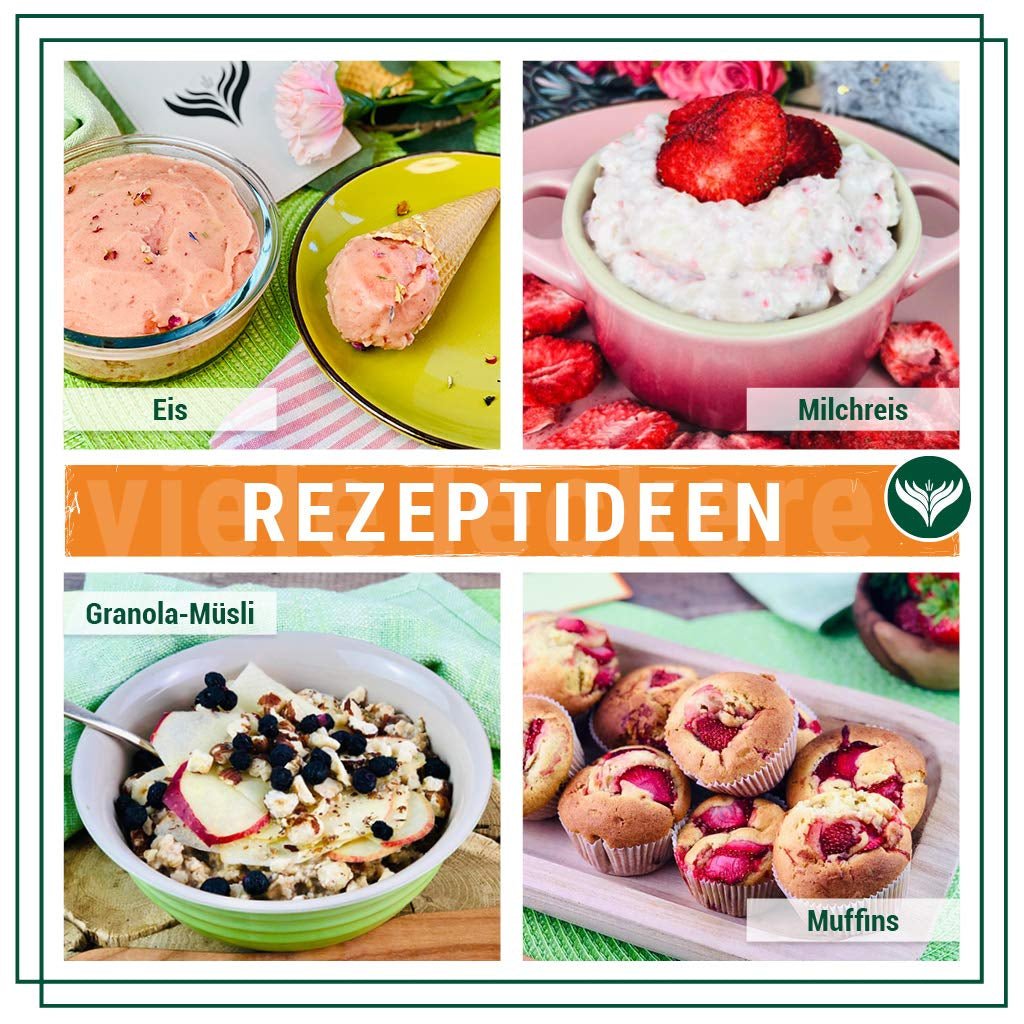 Truskawka Azafran w proszku, truskawki liofilizowane (mielone), truskawka w proszku 250g Produkty suszone Naty Shop