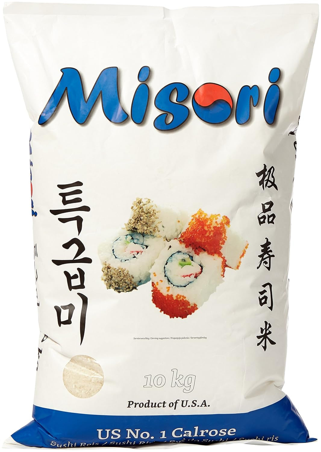 Ryż Calrose / Ryż do Sushi; Jakość premium, 1 opakowanie (opakowanie 1 x 10 kg)