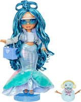 Rainbow High Winter Wonderland - Skyler (niebieski) - 28 cm ukryta magiczna lalka gromadząca wodę w śniegu z zestawem bałwana, odpowiednia dla dzieci w wieku 4–12 lat i kolekcjonerów Naty Shop Dolls